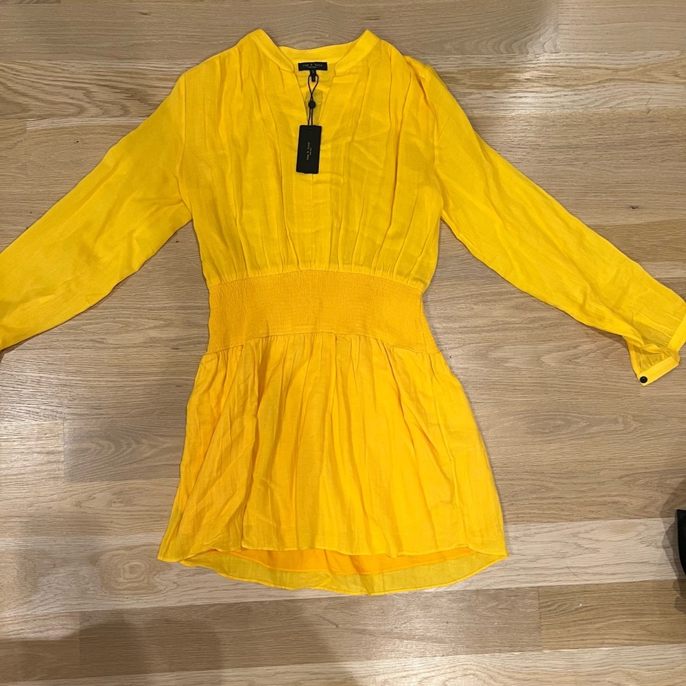 rag and bone yellow dress size M